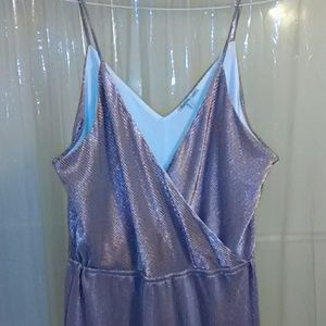 Charlotte Russe spaghetti strap satin jumpsuit